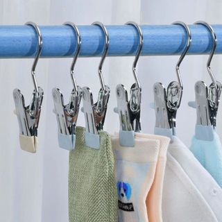 Móc Kẹp Đa Năng Chất Liệu Thép Không Gỉ, Kẹp Đa Năng, Móc Treo Đa Năng Tiện Dụng Cho Mọi Gia Đình, Vân Thỏ Beauty