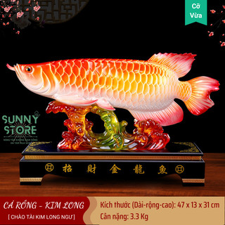 Tượng cá rồng, Kim long, Cá chép hóa rồng, Tượng phong thủy, Decor Trang trí nhà cửa, Quà tặng ý nghĩa - SUNNY