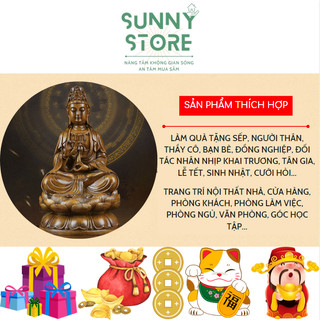 Tượng bồ tát để bàn thờ, Quan âm bồ tát, Phật bà quan âm, Đồ thờ cúng, Tượng phong thủy, Quà tặng ý nghĩa - SUNNY