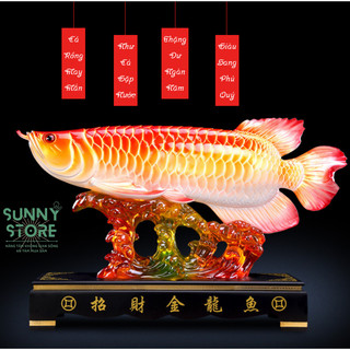 Tượng cá rồng, Kim long, Cá chép hóa rồng, Tượng phong thủy, Decor Trang trí nhà cửa, Quà tặng ý nghĩa - SUNNY