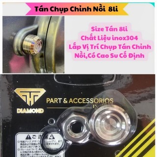 DIAMOND SALAYA -  Bộ tán chụp ốc chỉnh nồi INOX304 thái V2 dành cho xe Wave Future Dream