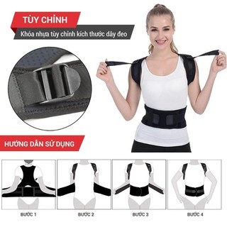(Xả lỗ) Đai chống gù lưng cao cấp giúp định hình cột sống