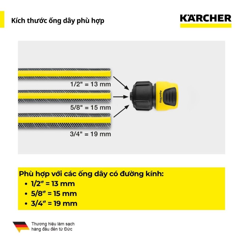 Ảnh Khớp nối ống dẫn nước van 1 chiều Aquastop Karcher 2