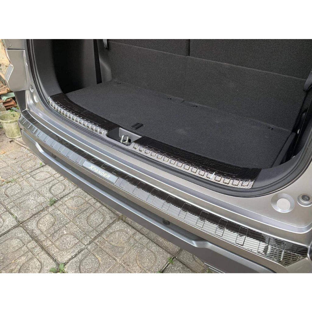 Chống trầy cốp trong, ngoài xe Mitsubishi Xpander 2018 - 2021, 2022-2025 Mẫu Vân Carbon cao cấp