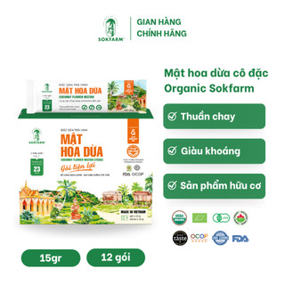 Mật hoa dừa cô đặc organic Sokfarm- dạng stick tiện lợi