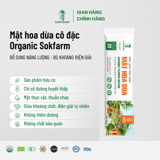 Mật hoa dừa cô đặc organic Sokfarm- dạng stick tiện lợi