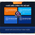 Quạt Để Bàn Tích Điện Đa Năng DELADEP 4 Cấp Độ Gió,Tích Hợp Đèn LED Thích Hợp Đi Dã Ngoại,Xoay 360° Làm Mát Lên Đến 16H — ảnh 3