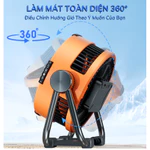 Quạt Để Bàn Tích Điện Đa Năng DELADEP 4 Cấp Độ Gió,Tích Hợp Đèn LED Thích Hợp Đi Dã Ngoại,Xoay 360° Làm Mát Lên Đến 16H — ảnh 5