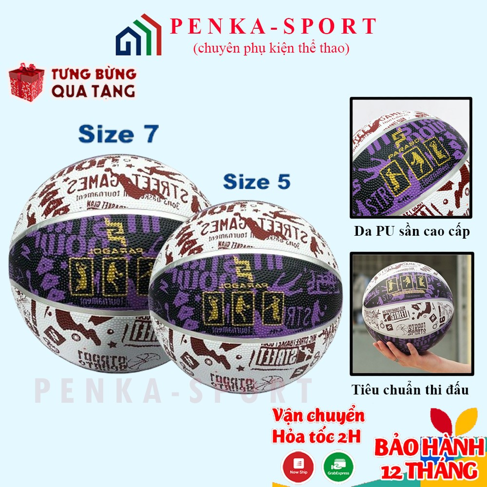 Banh Bóng Rổ Graffiti Chính Hãng Size 7 - Tặng Túi lưới + Kim bơm MẪU MỚI NHẤT SIÊU HOT