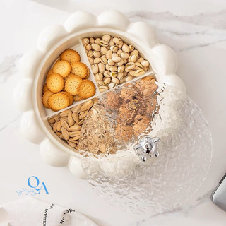 Khay Đựng Hoa Quả, Bánh Kẹo | Khay Bánh Kẹo, Mứt Tết | Khay Bánh Bọt Biển Xoay 360 | Khay Bánh Nắp Gấu Bearbrick Decor