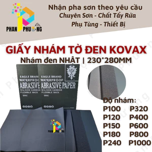 SET 10 MIẾNG GIẤY NHÁM ĐEN KOVAX (NHÁM TỜ NHẬT) P100,P120,....P1000