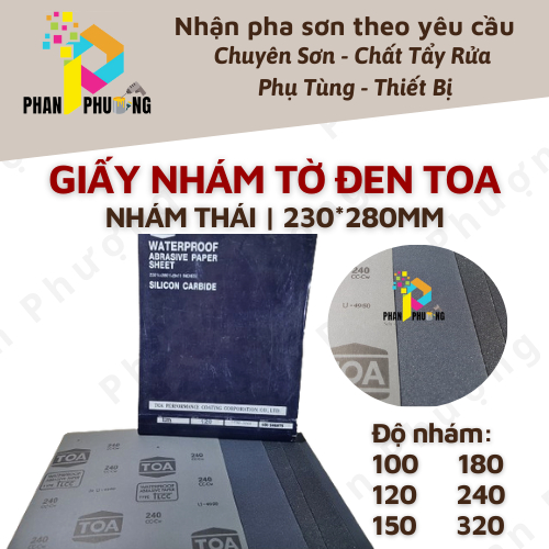GIẤY NHÁM TỜ ĐEN TOA (NHÁM ĐEN THÁI) 230*280MM