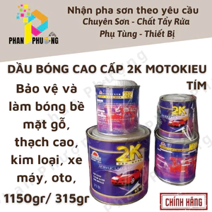SƠN DẦU BÓNG CAO CẤP 2K MOTO KIỀU + LON CHẤT CỨNG (350GR, 1150GR)