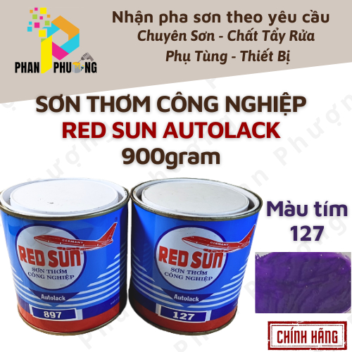 [CHÍNH HÃNG] _(127)MÀU TÍM_ SƠN THƠM CÔNG NGHIỆP RED SUN AUTOLACK _ 900GR (CÓ XUẤT HĐ GTGT)