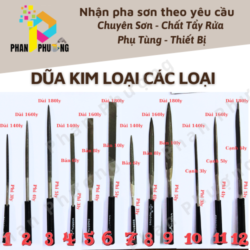 COMBO 5 CÂY DŨA Mài Hợp Kim / Mài Dũa Kim Loại / Dũa Mài Sắt Cao Cấp Các Loại