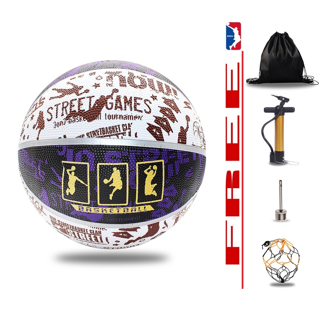 Banh Bóng Rổ Graffiti Chính Hãng Size 7 - Tặng Túi lưới + Kim bơm MẪU MỚI NHẤT SIÊU HOT