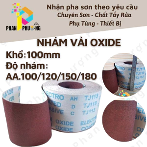 GIẤY NHÁM VẢI OXIDE / NHÁM CUỒN MÉT KHỔ 100MM Độ hạt nhám AA100, AA120, AA150, AA180.