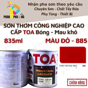 SƠN Thơm Công Nghiệp TOA [MÀU ĐỎ] 875ML - Độ bóng cao- Mau khô- Màu sắc tươi đẹp-Bám dính tốt [chính hãng]HĐ-VAT