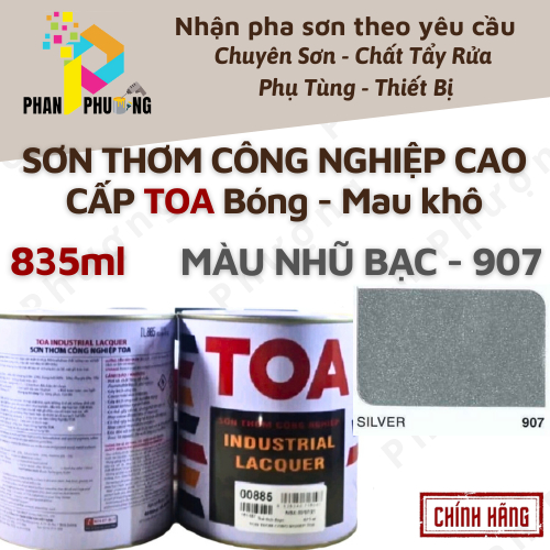 SƠN Thơm Công Nghiệp TOA [MÀU NHŨ BẠC] 875ML - Độ bóng cao- Mau khô- Màu sắc tươi đẹp-Bám dính tốt [chính hãng]