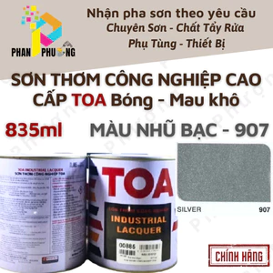 SƠN Thơm Công Nghiệp TOA [MÀU NHŨ BẠC] 875ML - Độ bóng cao- Mau khô- Màu sắc tươi đẹp-Bám dính tốt [chính hãng]