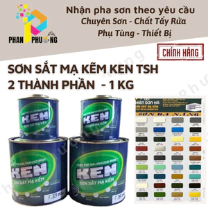 SƠN SẮT MẠ KẼM 2 THÀNH PHẦN THIÊN SƠN HÀ ĐỦ MÀU 1kG [CÓ XUẤT HĐ GTGT]