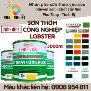 SƠN THƠM CÔNG NGHIỆP LOBSTER Urai 3kg_ 600 TRẮNG/612 VÀNG NGHỆ/0613 ĐEN MỜ/616 ĐEN BÓNG