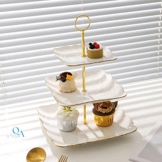 Kệ 3 Tầng Sứ Đựng Hoa Quả, Bánh Kẹo Chuyên Dụng Cho Sự Kiện, Tiệc Cưới, KỆ CUPCAKE 2 | 3 Tầng DECOR