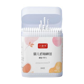 Tăm Bông Ngoái Tai Cho Bé Hộp 200 Chiếc Chất Liệu Bông Tự Mềm Mại 2 Đầu Sử Dụng Tiện Lợi 88450