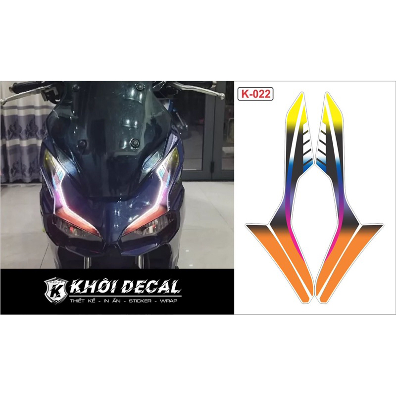 Decal dán đèn demi air blade 2020-2023