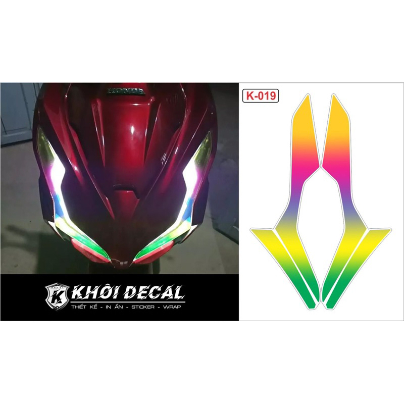 Decal dán đèn demi air blade 2020-2023