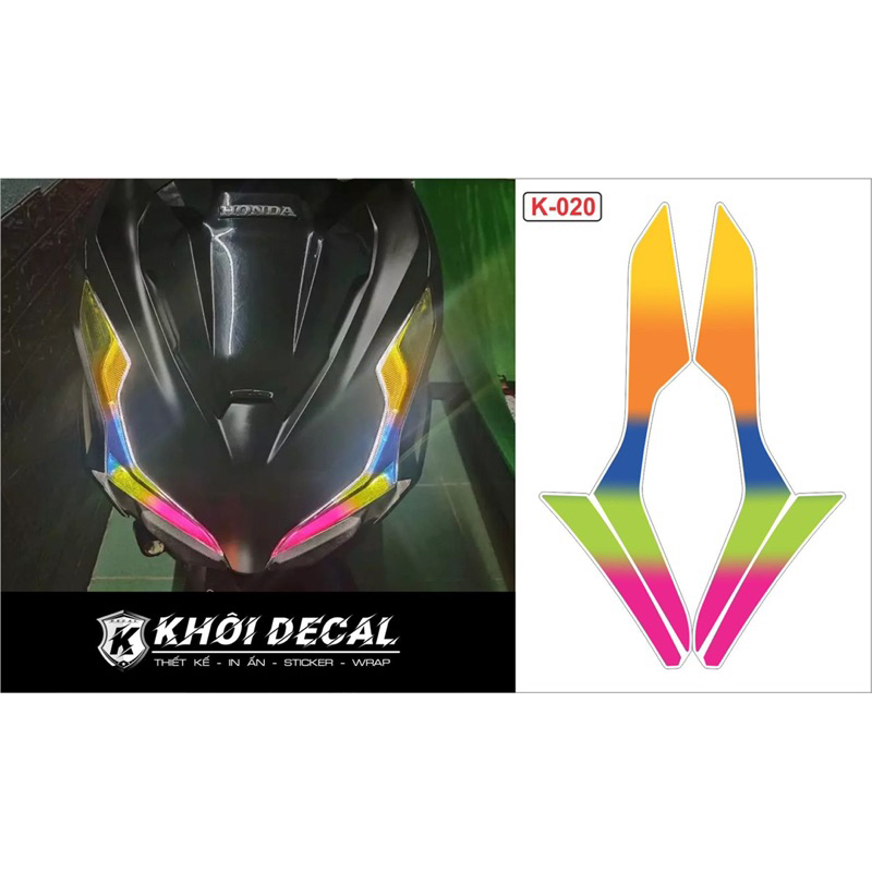 Decal dán đèn demi air blade 2020-2023