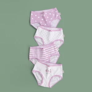set 4 quần chíp bé gái cotton kháng khuẩn loại 1, quần lót trẻ em cao cấp size 10-44kg Maruka Fashion
