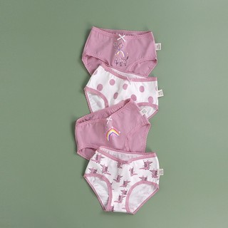 [TGCC02 hàng mới] set 4 quần chíp bé gái cotton kháng khuẩn loại 1, quần lót trẻ em cao cấp size 10-44kg Maruka Fashion
