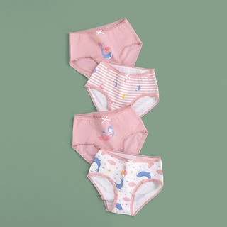 [TGCC02 hàng mới] set 4 quần chíp bé gái cotton kháng khuẩn loại 1, quần lót trẻ em cao cấp size 10-44kg Maruka Fashion