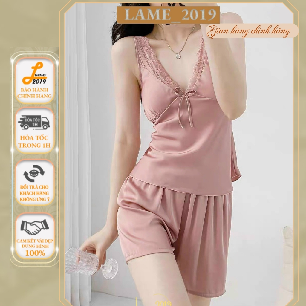 Bộ Đồ Ngủ Nữ Hai Dây YAME19, Đồ Ngủ Nữ Mặc Nhà Mùa Hè Sexy Quyến
