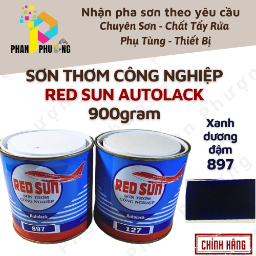 [CHÍNH HÃNG] _(897)XANH DƯƠNG ĐẬM_ SƠN THƠM CÔNG NGHIỆM RED SUN AUTOLACK _ 900GR (CÓ XUẤT HĐ GTGT)