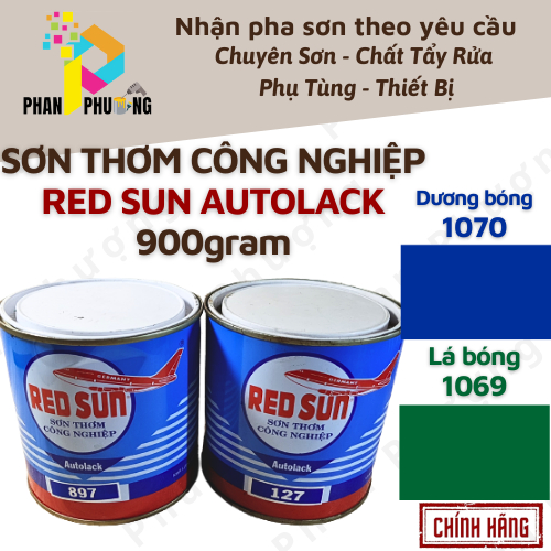[CHÍNH HÃNG] _XANH DƯƠNG /XANH LÁ BÓNG KIM LOẠI_ SƠN THƠM CÔNG NGHIỆM RED SUN AUTOLACK _ 900GR (CÓ XUẤT HĐ GTGT)