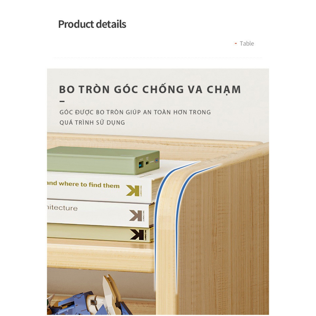 Ảnh Kệ sách để bàn gỗ mdf phủ melamin chống xước thương hiệu IGA - GA37 3