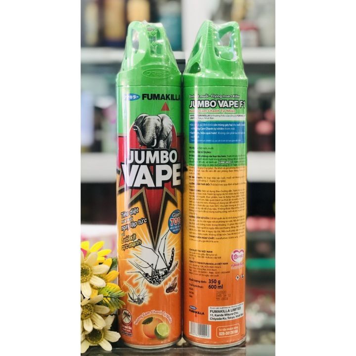 Bình Xịt CônTrùng, Xịt Muỗi Jumbo Vape 600ml