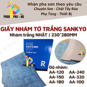 10 MIẾNG GIẤY NHÁM TỜ SANKY0 | MÀU TRẮNG, (NHÁM TRẮNG NHẬT) MADE IN JAPAN 230*280MM