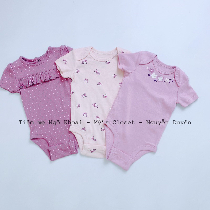 [MD37] 0/3-3/6M Body suit/ áo liền thân ngắn tay PeKKLe xuất xịn