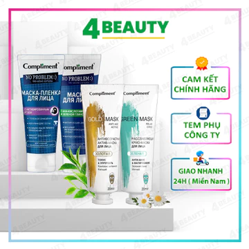 Mặt Nạ Đất Sét Compliment No Problem, Mask Dưỡng Da Giảm Mụn, Kiềm Dầu, Nâng Cơ Mặt, Phục Hồi Da, Chống Lão Hoá 80ml