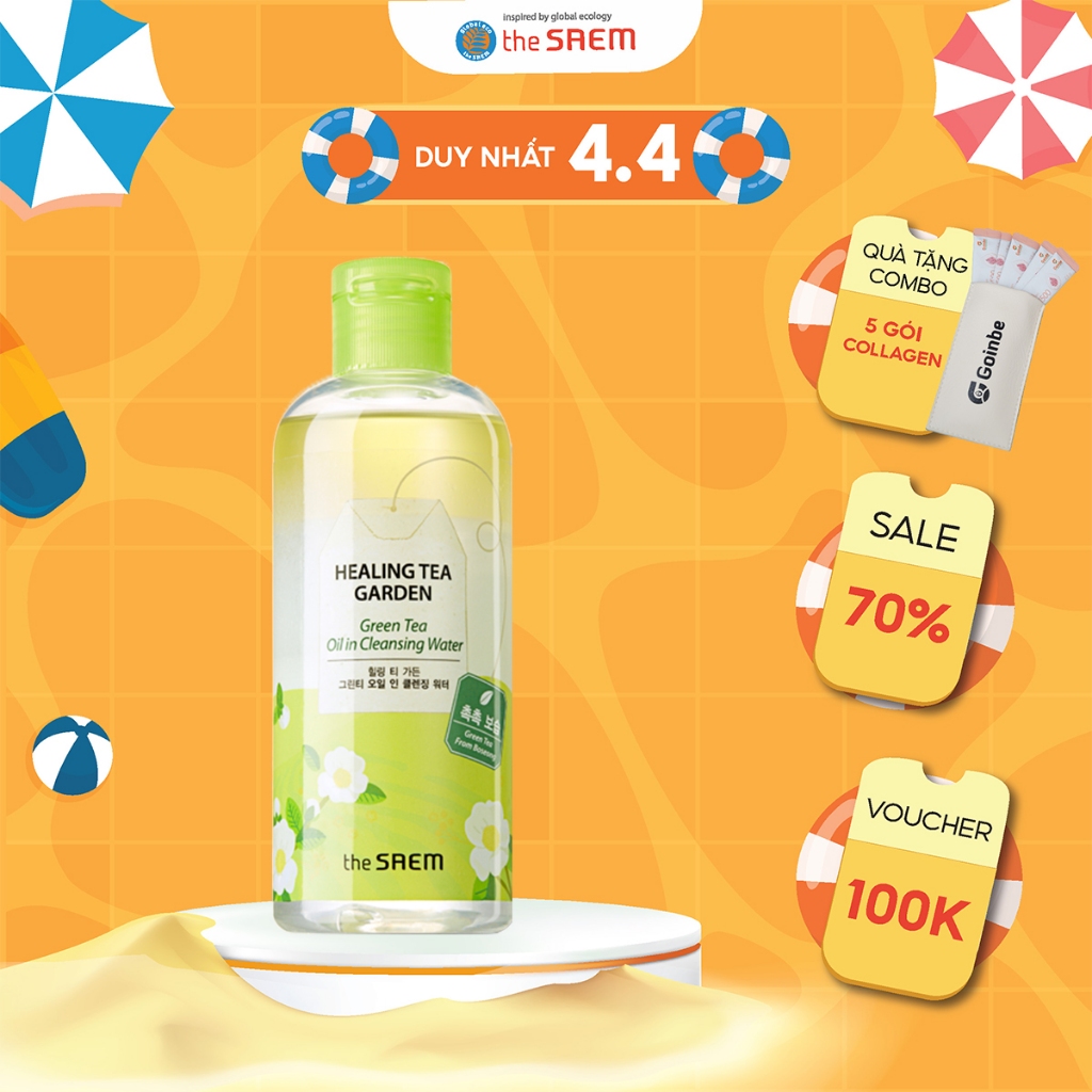 Dầu Tẩy Trang Dành Cho Makeup the SAEM Healing Tea Garden Green Tea Oil