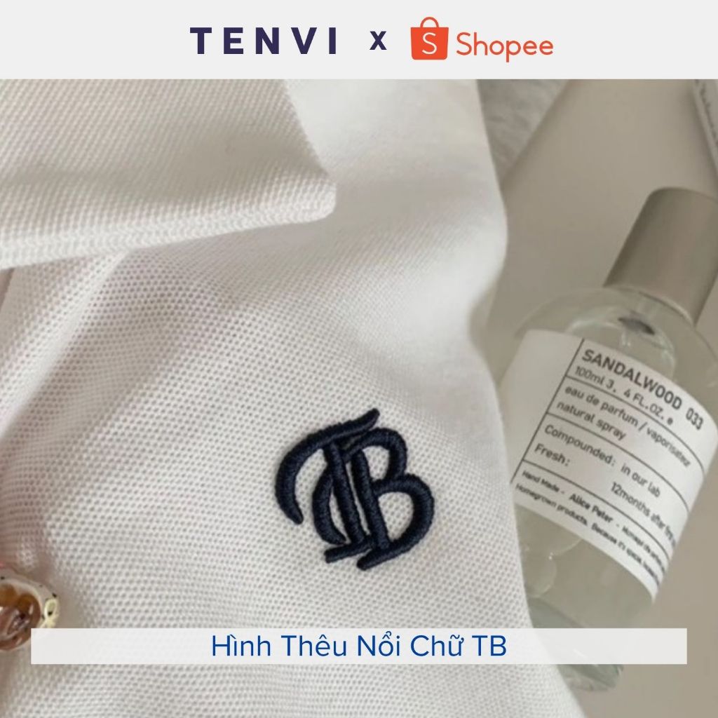 Áo Polo Nữ Cộc Tay Cánh Dơi Thêu chữ TB Nổi Trước Ngực Tôn Dáng Phong Cách Hàn Quốc Chất Poly T28