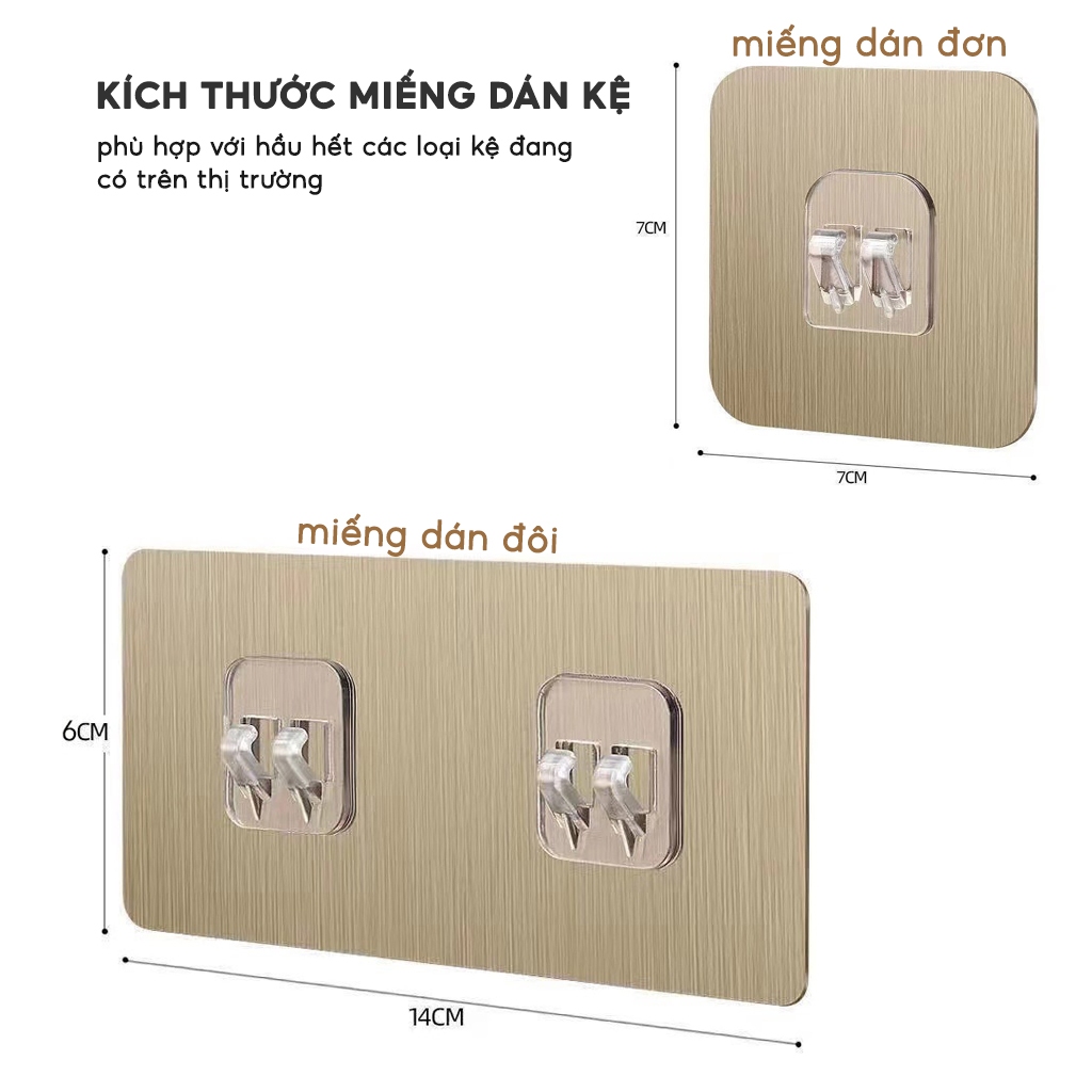 COMBO 2 Miếng Dán Tường Cho Kệ Nhà Tắm JYoohome Kệ Inox Nhà Bếp Chất Liệu PVC Dán Tường Siêu Chắc