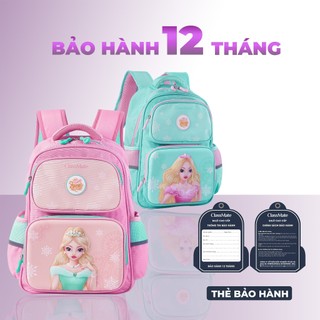 [NEW] Balo Đi Học Chống Gù Lưng Cho Bé Cao Cấp Hình Công Chúa, Chất Liệu Nhẹ, Thoáng Khí Chống Nước SB0002