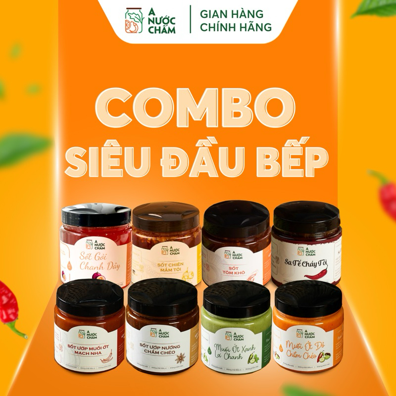 Combo 8 loại sốt A Nước Chấm