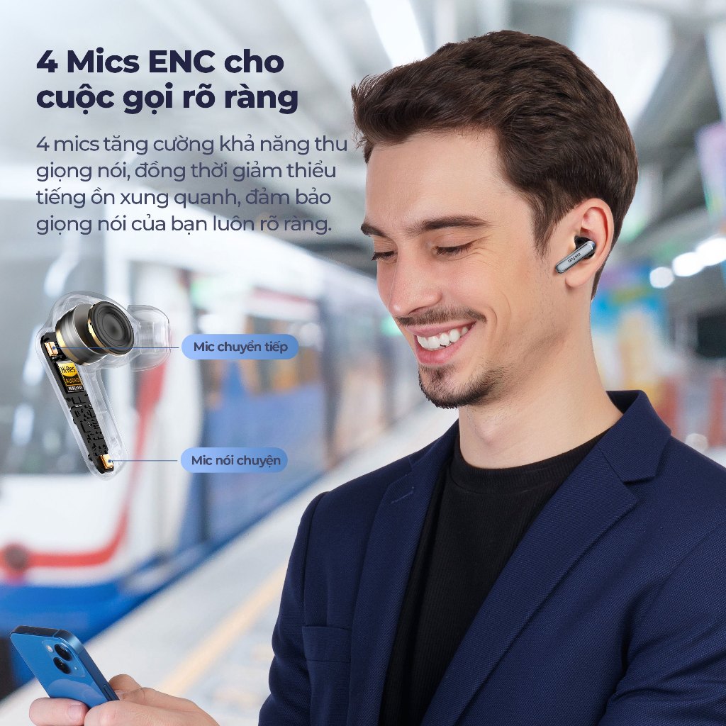 Tai Nghe Bluetooth Earfun Air 2 Âm Thanh Hi-Res LDAC Chống Nước IPX7 Pin 40H | BigBuy360 - bigbuy360.vn