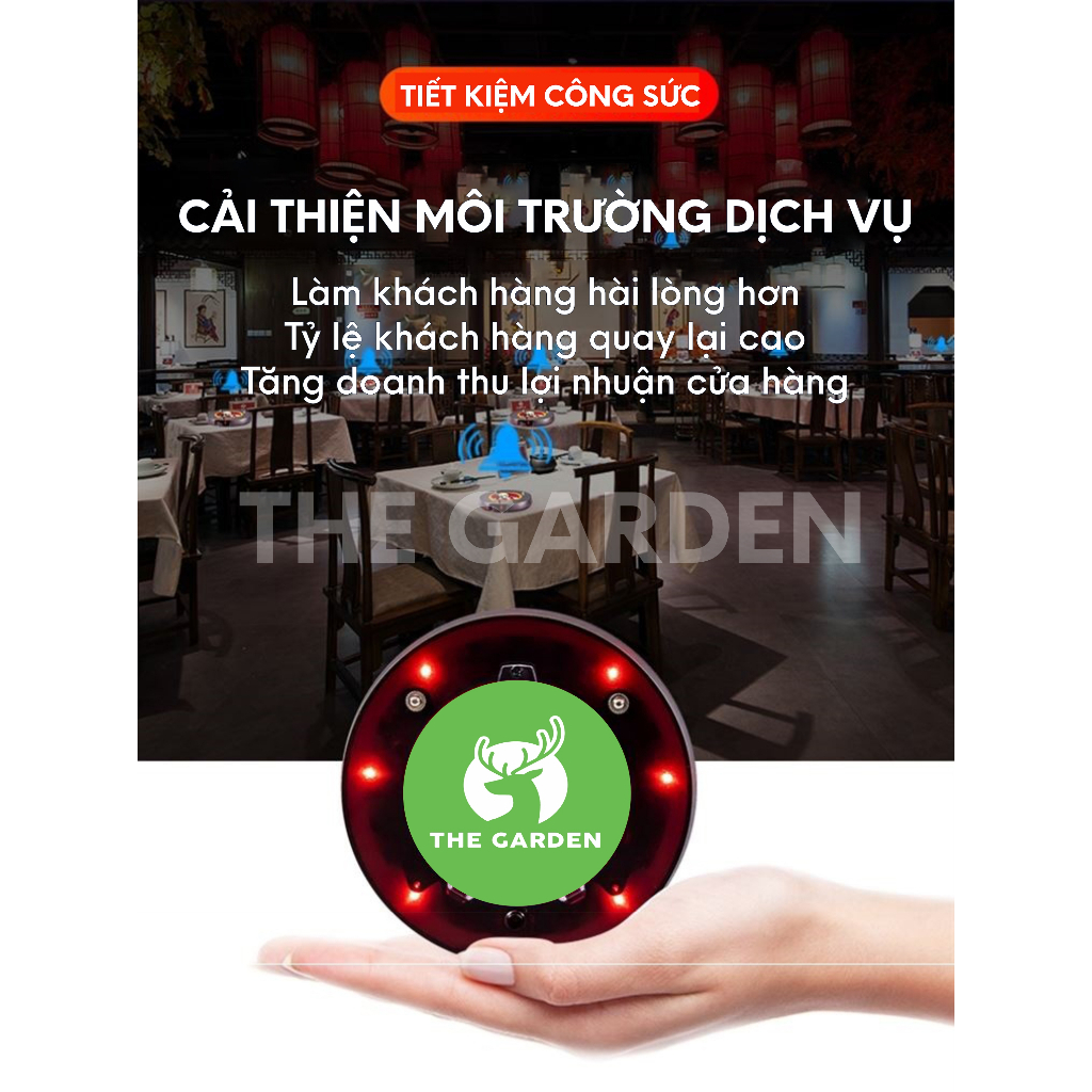 BỘ THẺ RUNG order 16 thẻ GREENBAR gọi khách tự phục vụ tầm xa 100m - ảnh 7
