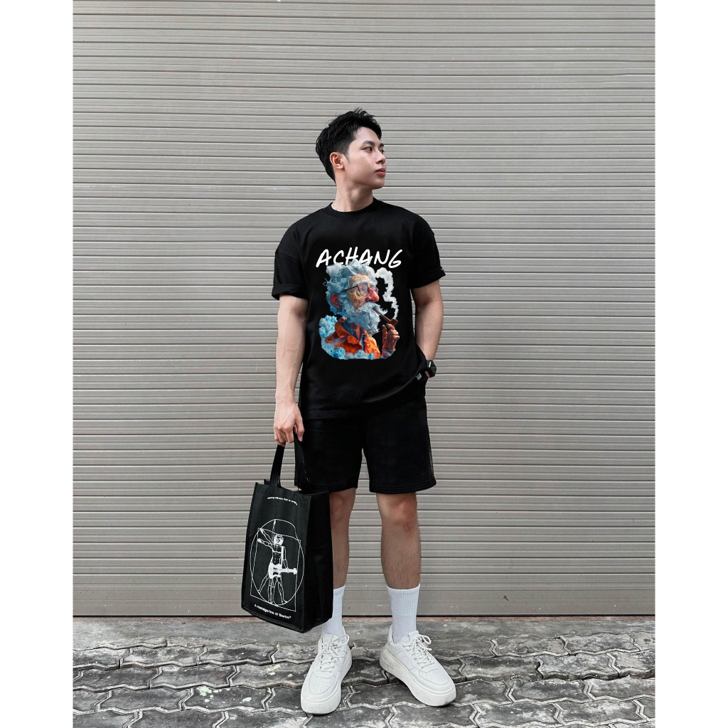 Áo Thun Unisex Old Man 100% Cotton  Achang Local Brand Chính Hãng
